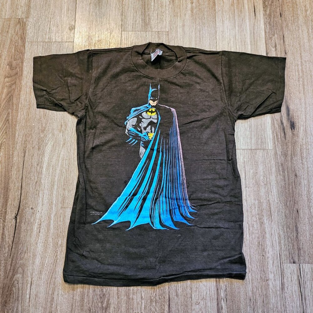 VTG 1988 Batman DC Comics Gotham T-Shirt Oneida Medium Single Stitch Read
